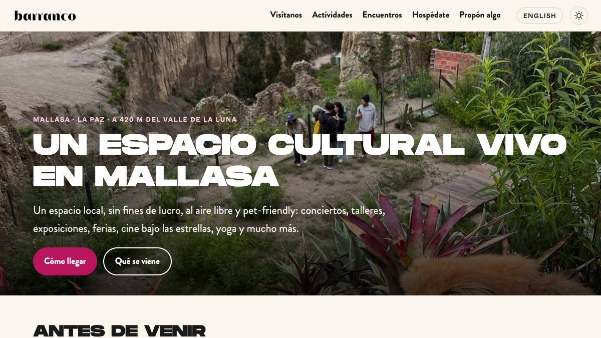 The Proyecto Cultural Barranco website.