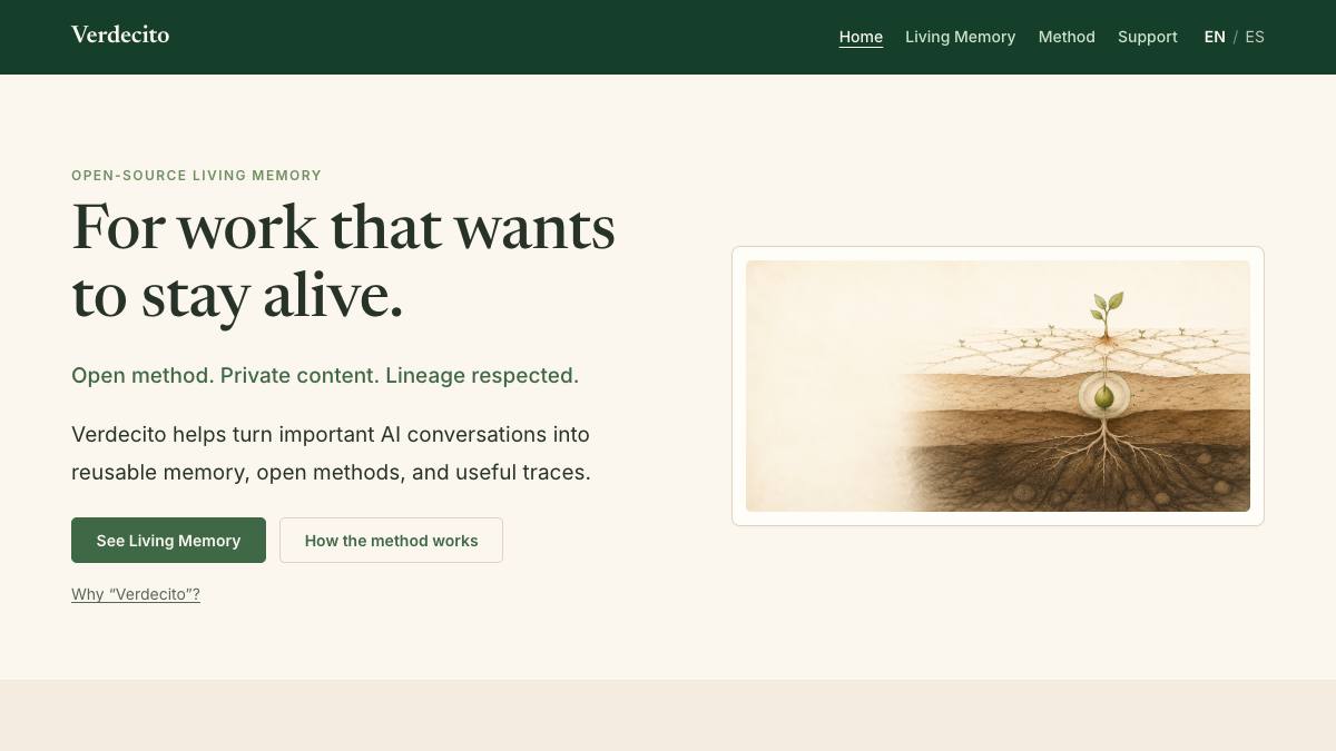 The Verdecito website.